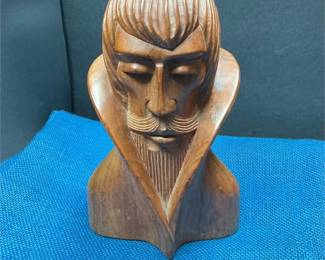 Lot # : 69 - Carved Wooden Head #2