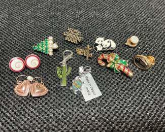 pins, charms, earrings