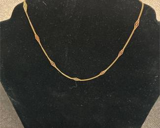 art deco 14K chain