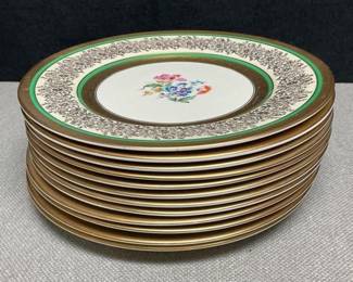 Lot # : 39 - Edgerton Floral and Golden Trim Plates