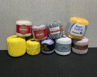Lot # : 201 - 9 Spools of Colorful Corded Thread
