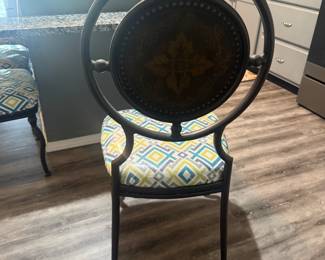 Set of 6 Powell Metal Medallion-Back Kitchen / Dining Chairs - $300