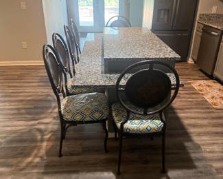 Set of 6 Powell Metal Medallion-Back Kitchen / Dining Chairs - $300