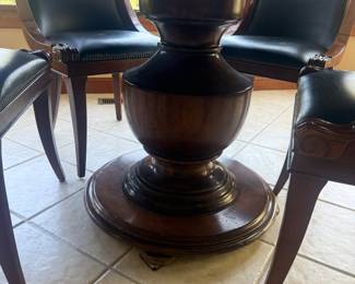Vintage 2003 The Bombay Company 7-Piece Dining Set – Round Pedestal Table & 6 Regency Barrel Chairs- $750