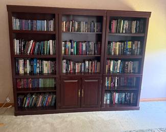 Sauder Heritage Hill 3-Piece Bookcase Wall Unit Set – Classic Cherry - $300 Total Combined Width: 89 ¼" (Each individual unit is 29 ¾" wide)Height: 71 ¼"Depth: 13"