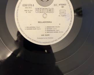 Ian Carr  Belladonna Vinyl LP Record Rare Italian Pressing
