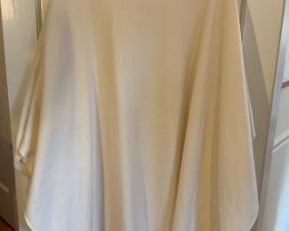 Amanda Smith Cream Fleece Cape with Gold Hardware  Sold ASIS