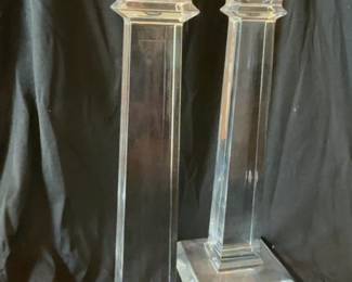 Sold Indiv.10” Tiffany & Company Crystal Square Candlestick