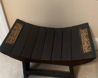 17”x9”x10” Vintage Hand-Carved African Ashanti Style Stool