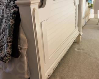 Classic White Cottage Style Twin Bed Frame With a Sleep Number 4000 mattress