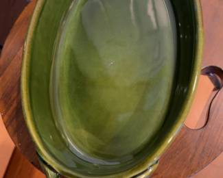 12” Vintage Italian Art Pottery Italica ARS Ceramic Casserole Baking Dish 