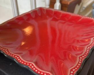 Sold Indiv. 11” Roscher & Co. Hobnail Red Dinner Plate.