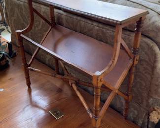 33”x18”x37” Vintage Faux Bamboo Wooden Magazine Rack