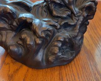 19” Vintage Bronze Art Nouveau Style Nude Woman Spirit of the Wind Sculpture