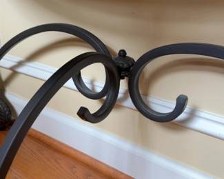 47”x17”x28” Ornate Wrought Iron Console Table