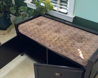 40”x18”x21” Bombay Company Storage Bench with Upholstered Cushion