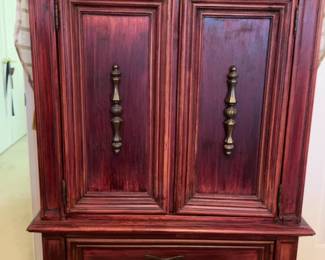 20”x38”x55” Rustic Cherry Wood Armoire Cabinet