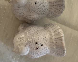Ceramic Turkey Salt and Pepper Shakers Set