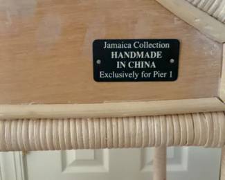 Sold Indiv. 13”x12”x31” Vintage Boho Wicker and Rattan - Jamaica Collection Handmade in China Exclusively for Pier 1