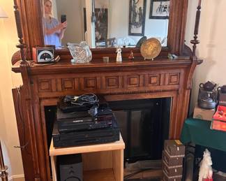 Beautiful old fireplace, unattached from the wall and easy to take home