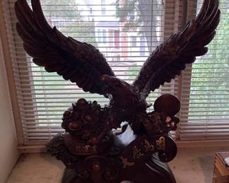 Large Chinese “Grand Ambitions” Eagle Sculpture