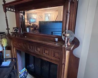 Beautiful old fireplace, unattached from the wall and easy to take home