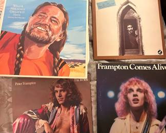 Lots of records including Willie Nelson and other greats from the 1960's and 70's