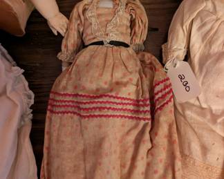 1860's German China Head Dolls with Period Dress