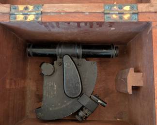 WWII Era U.S Navy Ball Recording Sextant 1944