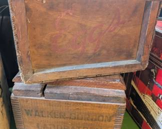 Vintage wooden crates