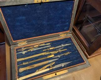 Antique compass set
