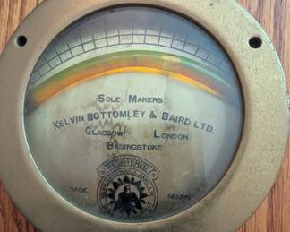 Vintage Brass Kelvin Bottomley & Baird Ltd Marine Clinometer