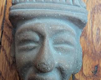 Pre-Columbian Style Ceramic Mayan Noble Head Mask