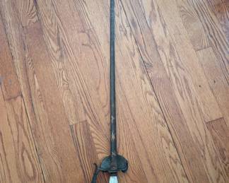 19th Century French Officer's Sword with Gilt Etched Blade