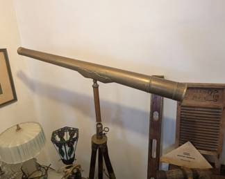 Vintage brass telescope