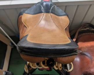 Vintage Stubben Imperator two-tone English horse saddle