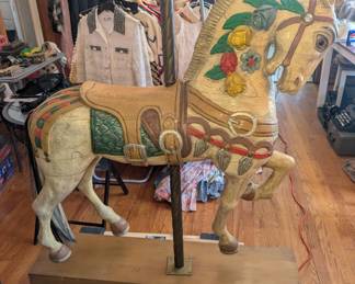Vintage Wooden Carousel Horse