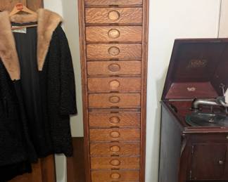 Amberg's Imperial Oak Letter File Cabinet