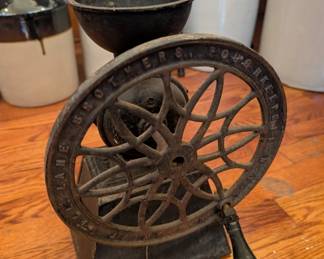Antique Lane Brothers No. 13 Cast Iron Coffee Mill Grinder