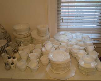 Opaque White China Set
