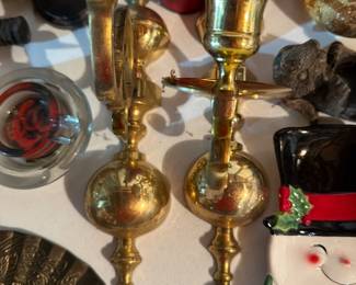 brass sconces