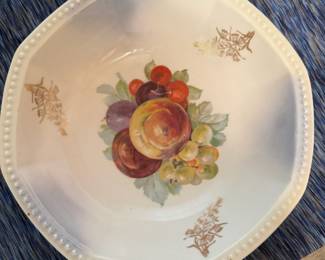 white ceramic bowl with fruit design