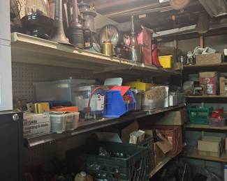 Oil cans, war helmets, etc