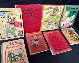 UM213Vintage Mother Goose Nursery Rhymes Childrens Books 1920s1970s