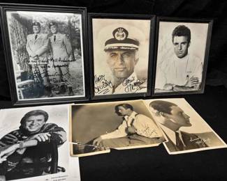 UM211Vintage Hollywood And TV Signed Photos Featuring Gavin Macleod And Vince Edwards