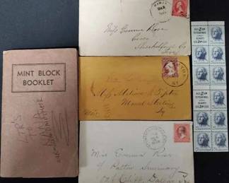 UM113Vintage 19th Century Stamped Envelopes