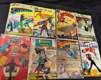 UM215Vintage DC Comics. Superman, Action Comics, Superboy, Lois Lane, Worlds Finest