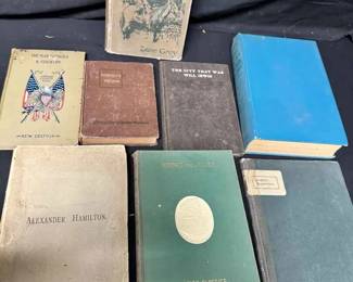 UM256Vintage And Antique Books, Zane Grey, Romeo And Juliet, Alexander Hamilton, American History, More