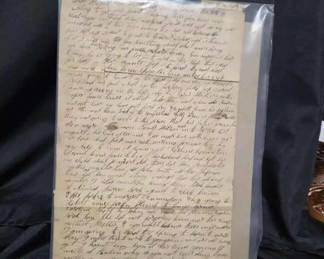 UM120Hand Written Letter From Col. Hamilton