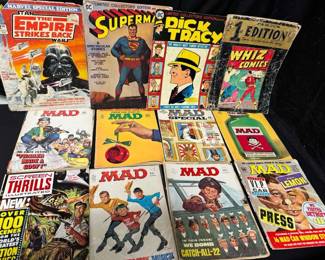 UM239Vintage Comics And Magazines MAD Specials, Superman Treasury And Star Wars
